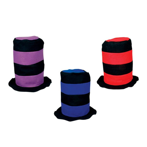 ASSORTED BLACK STRIPE STOVEPIPE HAT - LLB Toys