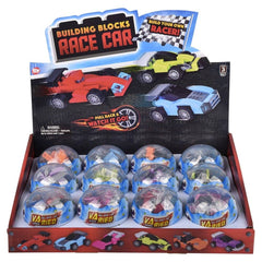 2.75" BUILDING BLOCK PULL BACK RACE CAR LLB kids toys