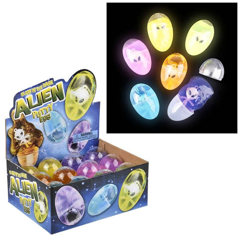 GLOW IN DARK ALIEN BABY PUTTY EGG LLB Slime & Putty