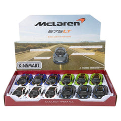 5" DIE-CAST PULL BACK MCLAREN 675LT LLB Car Toys