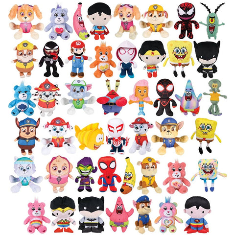 Small 100% Licensed Plush Kit 7-9" 144ct - LLB Toys
