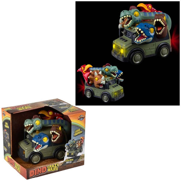 Dinosaur School Bus With Lights And Sound - LLB Toys