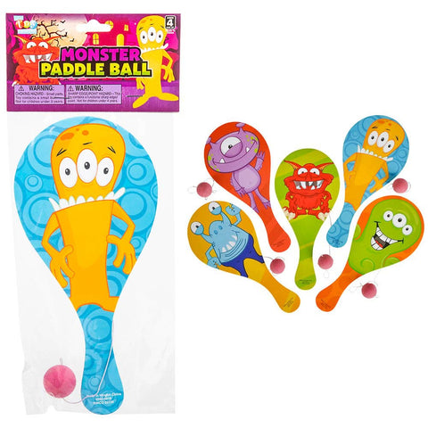 9" MONSTER PADDLE BALLS LLB kids toys
