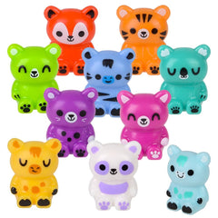1.1" Mini Squeezy Animal Figurines 100ct - LLB Toys