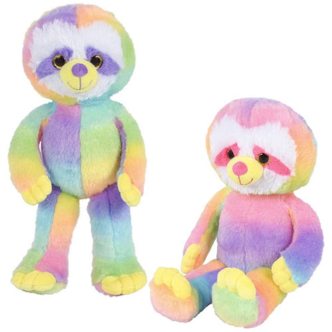 16" Tie Dye Sloth Plush Toy - LLB Toys