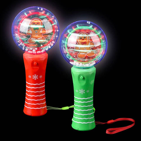 7.25" Light-Up Gingerbread Magic Ball Wand - LLB Toys