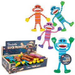 4" Bendable Sock Monkey - LLB Toys