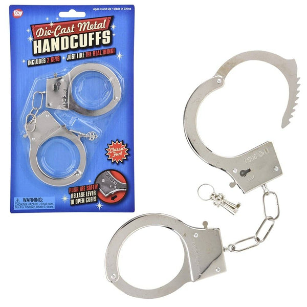 DIECAST METAL HANDCUFFS BLISTER CARDED LLB kids toys