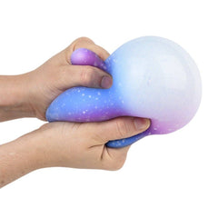 4" SQUISH AND STRETCH GALAXY GUMMI BALL LLB Squishy Toys