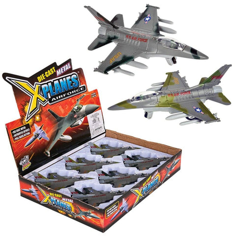 6" DIE-CAST PULL BACK F-16 FIGHTING FALCON LLB Car Toys
