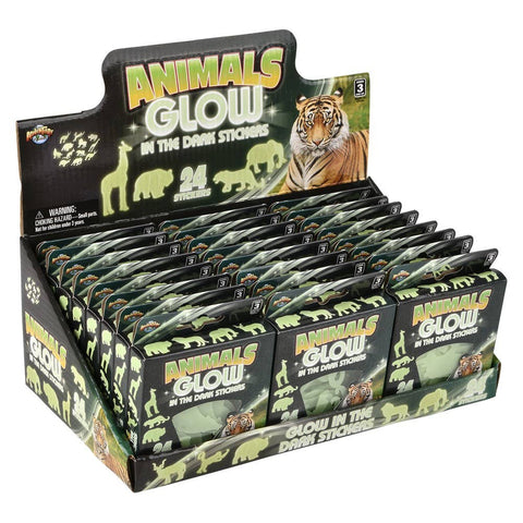 Glow In Dark Animal Stickers 24ct