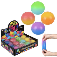 2.4" Squeezy Two-Tone Sugar Ball 12ct LLB Squishy Toys