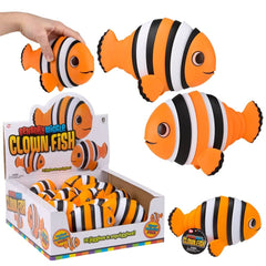 7" Wiggle Sensory Clown Fish 12ct - LLB Toys