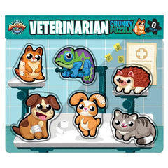 11.75" x 10.25" 6PC CHUNKY VETERINARIAN PUZZLE LLB Puzzle