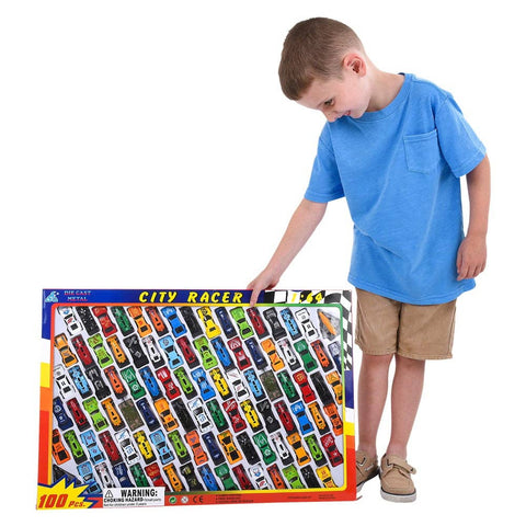 100 PCS DIE-CAST VEHICLE SET 1:64 SCALE LLB Car Toys