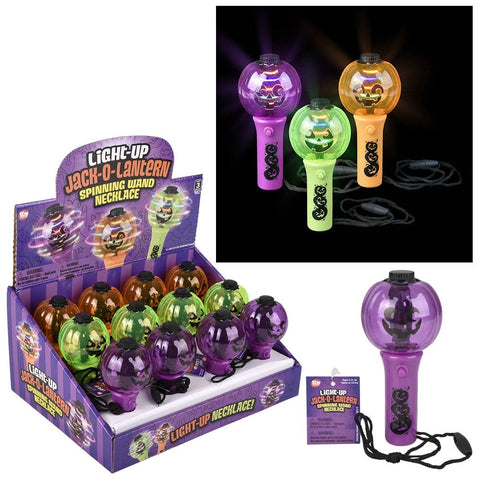 Jack O Lantern Light Up Wand Necklace 4.5" - LLB Toys