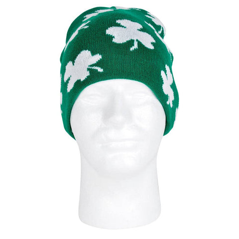 KNIT SHAMROCK BEANIE HAT - LLB Toys