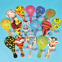 9" PADDLE BALL ASSORTMENT 50PCS LLB kids toys