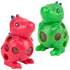 3.5" SQUEEZY BEAD DINOSAUR BALL LLB Squishy Toys