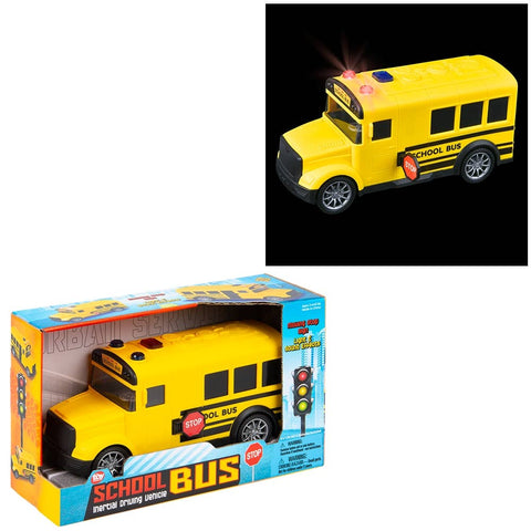 8" Friction Bus With Lights And Sound - LLB Toys
