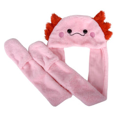 Axolotl plush Hoodie Scarf Hat 3.5"-Pink - LLB Toys