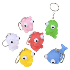 2" SQUEEZE ANIMAL POPPING EYE KEYCHAIN LLB Keychain