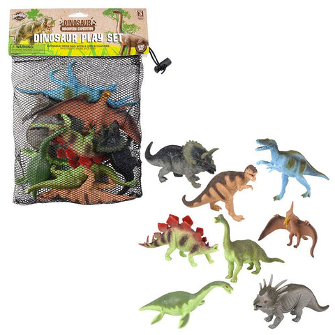 8PC MESH BAG DINOSAUR ASSORTMENT LLB kids toys