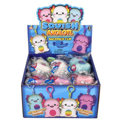 3.25" Axolotl Squish Backpack Clip 12ct LLB Backpack