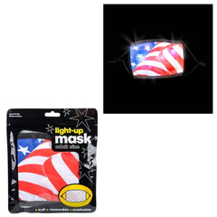 LIGHT-UP PATRIOTIC FACE MASK ADULT SIZE LLB Light-up Toys