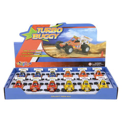 5" DIE-CAST PULL BACK TURBO BUGGY 12/DISPLAY LLB Car Toys