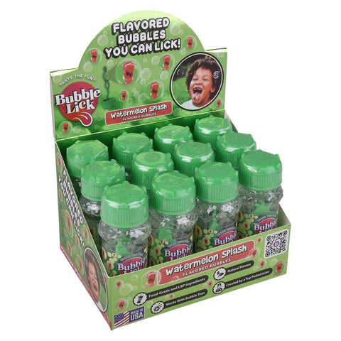 Bubblelick Juicy Watermelon Splash Bubbles 12ct - LLB Toys