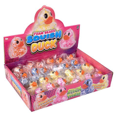 2.3" Mini Squeezy Foam Bead Ducky 24ct - LLB Toys