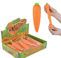 Stretch and Squeeze Carrot 5.5" Squishy Toy 12ct - LLB Toys