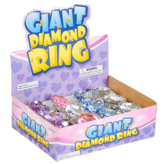 GIANT FAUX DIAMOND RING 1" LLB kids toys
