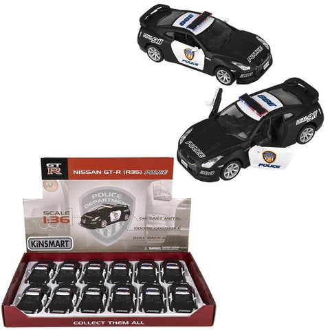 5" Diecast  2009 Nissan Gt-R R35 Police - LLB Toys