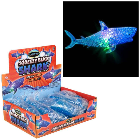 7.5" LIGHT-UP SQUEEZY BEAD SHARK LLB Light-up Toys