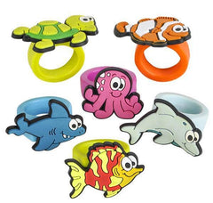 1" SEA LIFE RUBBER RINGS LLB kids toys