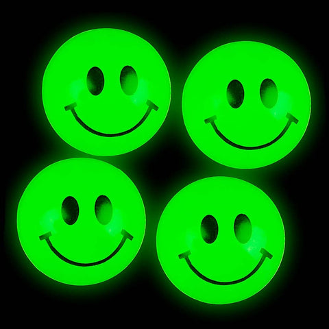27mm 1" Glow in Dark Smile Face Ball Light-up - LLB Toys