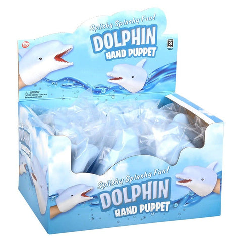 Stretchy Dolphin Hand Puppet 6" LLB kids toys