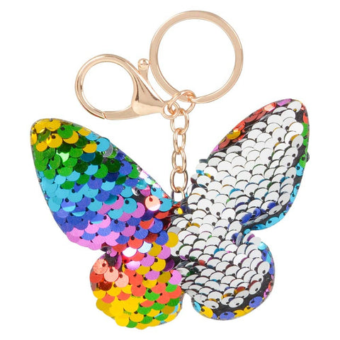 3" FLIP SEQUIN BUTTERFLY KEYCHAIN LLB Keychain