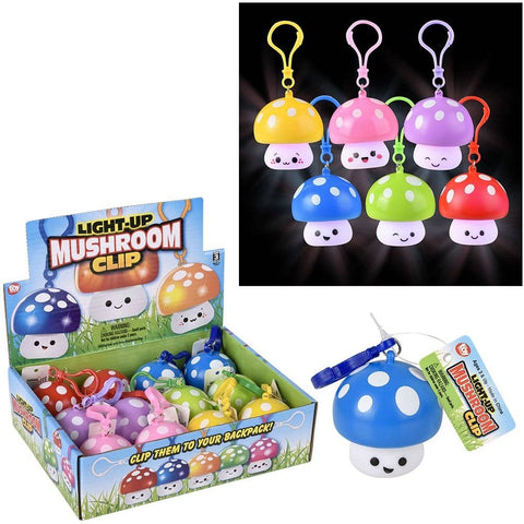 2" Light-Up Mushroom Clip Ons - LLB Toys