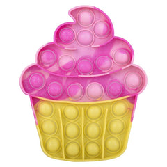 6.33" Valentine's Glitter Cupcake Bubble Popper - LLB Toys