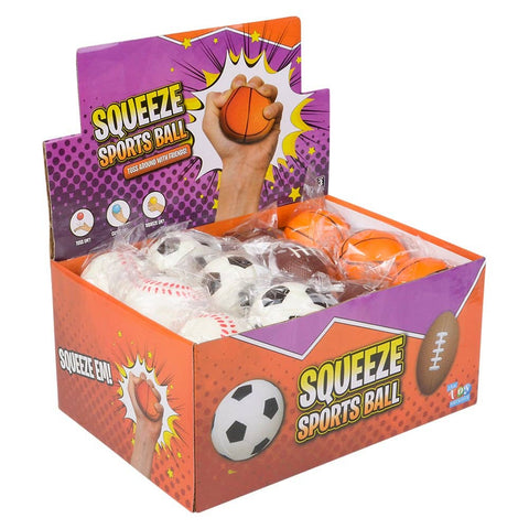 2.5" SPORTS STRESS BALL (24PC/UN) LLB kids toys