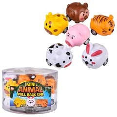 1.5" MINI ANIMAL PULL BACK CAR LLB kids toys