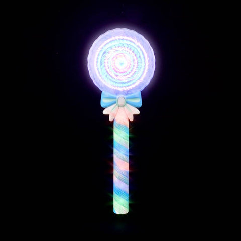 12" LIGHT-UP SPINNING LOLLIPOP WAND LLB Light-up Toys
