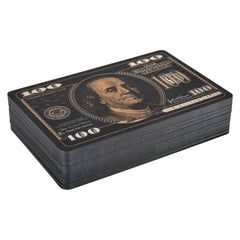 BLACK FOIL $100 BILL PLAYING CARDS LLB kids toys