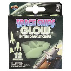Glow In Dark Space Rocket Stickers 24ct - LLB Toys