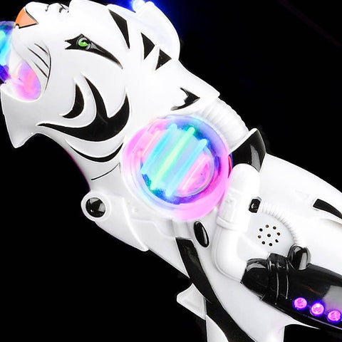 11.5" SUPER SPINNER WHITE TIGER BLASTER LLB kids toys
