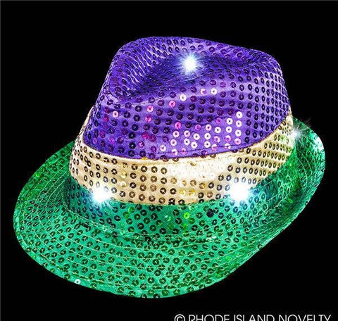 LIGHT-UP MARDI GRAS FEDORA LLB Light-up Toys