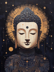 Enlightened Buddha Halo Canvas Wall Art Print